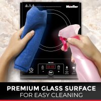 Mueller RapidTherm Portable Induction Cooktop, 1800W Hot Plate Electric Stove Top Burner. 8 Temp Levels, Auto-Off & Pot Detection, LED Display, Child Lock, 4 Programs, Burners for Cooking - Image 8