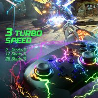 VOYEE Switch Controllers Compatible with Switch/Lite/OLED/PC Windows, 1000mAh Programmable RGB Lightning LED, Wireless Pro Controller with One Key Pairing/Wake Up/Turbo/Vibration - Image 6