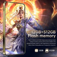 Unlocked Cell Phone F24 Ultra, 5G Dual SIM Android 14 Smartphone, Snapdragon 888, 12GB+512GB, 6.8'' Cell Phone 3040 * 1440 HD Screen, 48MP+108MP Camera Mobile Phone Black - Image 2