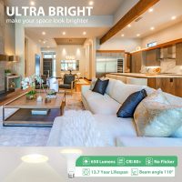 12 Pack BR30 LED Recessed Light Bulb, Dimmable Indoor Flood Light Bulbs CRI80 7W Equivalent 65W 2700K Soft White 650 Lumens, 15000 Lifetime Hours E26 Base LED Can Light Bulb, Flicker-Free - Image 2