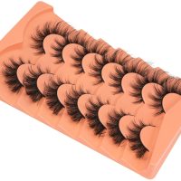False Eyelashes Wispy Lashes Natural Look Fake Eyelashes Cat Eye Lashes Mink Fluffy Strip False Lashes Fox Eye Lashes Pack 7 Pairs ALICROWN - Image 3