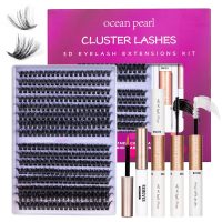Ocean Pearl Lash Clusters 320pcs 3D Thick Lash Clusters kit 60D+80D Lashes,Eyelashes,Lash Extension Kit,Eyelash Clusters with Lash Bond&Seal&Remover&Tweezers,Lashes Clusters Eyelash Extensions Kit - Image 2