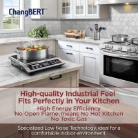 ChangBERT Portable Induction Cooktop, NSF Certified Pro Induction Hot Plate, Powerful 1800W with Large 8" Heating Coil, Premium Stainless Steel, 18 Temp Settings Commercial Grade Countertop Burner - Image 5