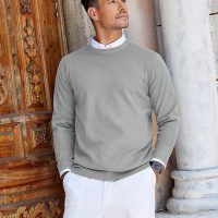 COOFANDY Mens Crew Neck Sweaters Long Sleeve Lightweight Knit Dress Pullover Sweaters - Image 4