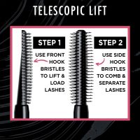 L'Oreal Paris Telescopic Lift Mascara, Lengthening and Volumizing Eye Makeup, Lash Lift with Up to 36HR Wear, Washable, Blackest Black, 0.33 Fl Oz - Image 7
