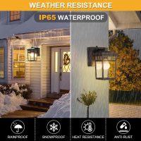 Porch Light with GFCI Outlet Built in, Dusk to Dawn Outdoor Lighting with Outlet, Waterproof Anti-Rust Alunmium Exterior Wall Mount Fixture, Outside Light for House Garage Front Door, Bulb Included - Image 5