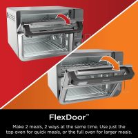Ninja DCT451 12-in-1 Smart Double Oven with FlexDoor, Thermometer, FlavorSeal, Smart Finish, Rapid Top Convection and Air Fry Bottom , Stainless Steel - Image 3