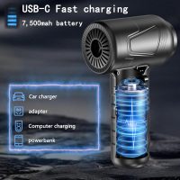 Compressed Air Duster-Cordless Air Blower-Electric Air Duster for Cleaning Keyboard PC-Air Cleaning Kit-3 Speed Duster Cleaner with LED-Light-no Canned air dusters-car Dusters - Image 2