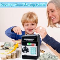 Refasy Piggy Bank Cash Coin Can ATM Bank Electronic Coin Money Bank for Kids Age 3-12, Money Savings Box Mini ATM Coin Bank Toys Gifts for 3 4 5 6 7 8 9 10 11 12 Year Old Boys Girls - Image 2