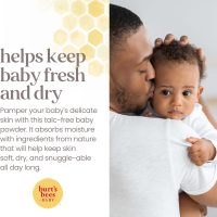 Burt's Bees Baby Dusting Powder, Talc Free and Hypoallergenic for Safe and Gentle Comfort, 100% Natural Origin, Pediatrician Tested, 7.5 Oz - Image 4