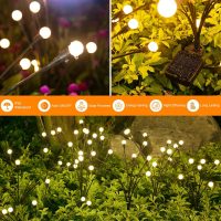 Solar Lights Outdoor(4-Pack, 32 LEDs), ASMAD Solar Garden Lights, Outdoor Decorations, Firefly Light for Patio Decor, Big Bulb, Unique Gifts for Women, Gifts for Grandma - Image 4
