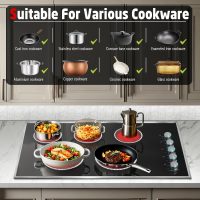 36 Inch Electric Cooktop, 5 Burner Electric Stove Top 8400W, 36" Ceramic Stove with Knob Control, Over-Temperature Protection, Dual Ring Zone, 220-240V Hard Wired (No Plug) - Image 4