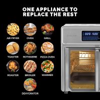 Kalorik MAXX Air Fryer Oven, 26 Quart 10-in-1 Countertop Toaster Oven & Air Fryer Combo - Fry, Bake, Roast, Rotisserie, & More, Large Glass French Doors & 9 Accessories, 1700-Watts, Stainless Steel - Image 4