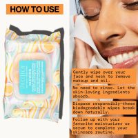 Pacifica Makeup Remover Face Wipes - Daily Facial Cleansing & Exfoliating Towelettes - Biodegradable - Organic - w/ Gycolic Acid - Clean Beauty Vegan & Cruelty-Free Dermatologist Tested 30 Count - Image 12