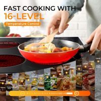 Euhomy 4 Burners Cooktop 24 inch, 220V Electric Stove Top Burner, 16 Level and Touch Control, 6000W Built-in Electric Burners for Cooking, Child Lock, Timer, Residual Heat Indicator, No Plug - Image 3