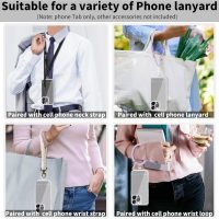 2pcs Transparent Phone Tether Tabs for Clear Phone Cases, Cell Phone Tether Replacement for iPhone Smartphone Case (T Type - Silver Buckle) - Image 6