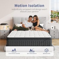 Queen Mattress, 12 Inch Queen Size Mattresses in a Box, Individually Wrapped Pocket Coils for Isolate Motion,Pressure Relief, CertiPUR-US Certified, Support Comfort & Medium Firm - Image 3