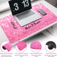 Long Mouse Pad XXL,Ergonomic Desk Mat Gaming Set,Keyboard Wrist Support Rest Mouse Pad Suitable for Office and Home (XXL Pink Set) - Image 2
