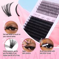 Lash Clusters 100D Long 12-20mm Lash Spikes Eyelash Clusters Volume Individual Lashes DIY Spiky Lash Extension Mega Cluster Eyelash Extensions Mink Strips Lashes Thick by CORUSCATE - Image 7