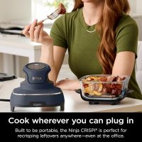 Ninja Crispi 4-in-1 Portable Glass Air Fryer Cooking System, 1500W, 4QT & 6-Cup TempWare Glass Containers with Storage Lids, Microwave, Freezer & Dishwasher Safe, Cyberspace Gray, FN101GY - Image 11