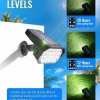 Brightown Solar Lights Outdoor Waterproof IP67, [Cool & Warm Light 2-in-1] Solar Spot Lights Outdoor, 2 Colors 3 Brightness Levels LED Outdoor Solar Lights for Yard Pathway Garden House, 2 Pack - Image 4
