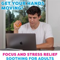 Power Your Fun Arggh Mini Stress Balls for Adults and Kids - 3pk Squishy Stress Balls, Color Changing Resistance Fidget Toys, Sensory Stress Relief Squeeze Toys Squishy Toy (Yellow, Pink, Blue) - Image 3