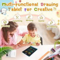 2 Pack LCD Writing Tablet, Electronic Drawing Writing Board, Erasable Drawing Doodle Board, Doodle Pad Toys for Kids Adults Learning & Education, 8.5IN(Blue+Pink) - Image 4