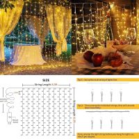 suddus Curtain Lights for Bedroom, 200 Led Hanging String Light Outdoor, Fairy Curtain Lights Indoor for Christmas, Dorm, Wall, Backdrop, Window, Wedding, Party, Birthday Decor, Warm White - Image 8