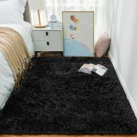 Ophanie Black Area Rugs for Bedroom Living Room, 4x6 Fluffy Fuzzy Shag Shaggy Carpet Soft Plush Furry Bedside Rug, Indoor Floor Rug for Kids Girls Boys Home Decor Aesthetic, Dorm Nursery - Image 3