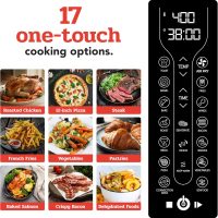 Gourmia Toaster Oven Air Fryer Combo 17 cooking presets 1700W french door digital air fryer oven 24L capacity accessories, convection rack, baking pan tray recipe book GTF7460,Large,Black - Image 4