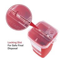 Alcedo Sharps Container for Home Use 1 Quart (1-Pack) | Biohazard Needle and Syringe Disposal | Small Portable Container for Travel and Professional Use - Image 5