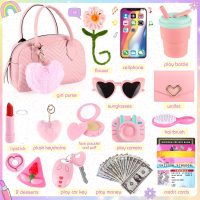 Play Purse for Little Girls Toddler, 35PCS Toddler Purse with Pretend Makeup for Kids, Girl Toys Princess Toy Includes Handbag, Phone, Kids Toy Purse Christmas Birthday Gift for Girls 3 4 5 6 7 8+ - Image 7