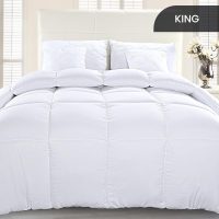 Utopia Bedding Comforter Duvet Insert, Quilted Comforter with Corner Tabs, Box Stitched Down Alternative Comforters King Size (White) - Image 2
