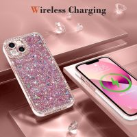 Lafunda for iPhone 13 Case Glitter, Luxury Shiny Bling Sparkly Phone Cover with Crystal Diamonds Rhinestone for Women Girls Soft TPU Slim Shockproof Protective Phone Case for iPhone 13 6.1", Pink - Image 6