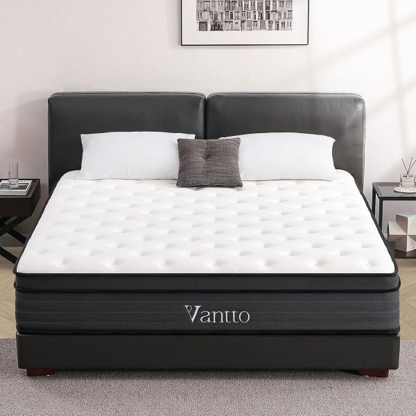 Full Size Mattress, 12 Inch Memory Foam Hybrid Mattress in a Box with Pocket Springs for Motion Isolation Pressure Relief, 100 Nights Trial, CertiPUR-US