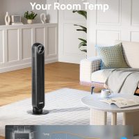 Dreo Tower Fan for Bedroom, 25ft/s Velocity Quiet Floor Fan, 90° Oscillating Fans for Indoors with 4 Speeds, 4 Modes, 8H Timer, Standing Fans, Bladeless Fan, Black, Nomad One (DR-HTF007) - Image 7