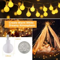 Minetom Globe String Lights, 33 Feet 100 Led Fairy Lights Plug in, 8 Modes with Remote Mini Globe Lights for Indoor Outdoor Bedroom Party Wedding Garden Christmas Tree Decor, Warm White - Image 4