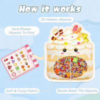 Joyreal Hide and Seek Busy Bag- 3 Pack Seek and Find Hidden Object Game, Sensory Hidden Object Search Problem Solving Travel Game for Kids 3+, Including Alphabet, Food, Fish, Animal - Image 2