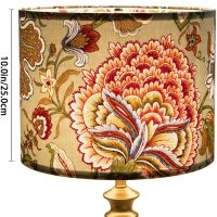 Lamp Shades Set of 2, Drum Lamp Shade for Table & Floor Lamps, 13" Top x 13" Bottom x 10" High Replacement Patterned Decorative Floral Lampshade Cover, Easy Assembly Required (Classic) - Image 3