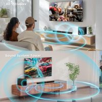 MZEIBO Sound bar with Subwoofer, 120W Bluetooth 5.0 TV Soundbar Home Theater System with Wired Subwoofer, Deep Bass Audio System with BT/ARC/Optical/AUX Connection for TV PC - Image 8