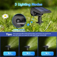 NYMPHY Solar Lights Outdoor Waterproof IP68, 56 LED 3 Lighting Modes Solar Powered Garden Yard Spot Solar Lights for Outside Landscape- 4 Pack (Cool White) - Image 4