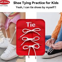 Craftstory Toddlers Montessori Toys Busy-Board for 3 4 5 Year Boy Girl Gifts Sensory Basic-Life-Kills Shoe-Tying Practice for Kids, Buckle Zip Lacing Travel Toy Birthday - Image 6