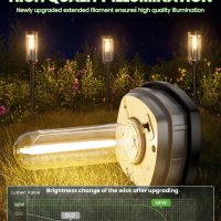 Bright Solar Pathway Lights Outdoor, 8 Pack Solar Powered Garden Lights Waterproof IP65, Auto On/Off Outdoor Light for Lawn Patio Walkway Driveway Decor Landscape Lighting - Image 2