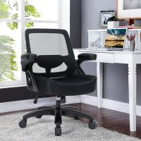 Big and Tall Office Chair 400lbs-Ergonomic Mesh Desk Chair with Flip up Arms, Heavy Duty Home Office Computer Chair, Wide Seat Office Chairs, Executive Rolling Swivel Task Chairs for Large People - Image 2