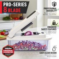 Mueller The Real Original Pro Chopper since 2013 Vegetable Chopper Mandoline Slicer, 8 Blade Food Veggie Chopper Onion Vegetable Cutter with Container, Kitchen Gadgets & Essentials, (10 in 1) - Image 2