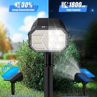 Brightown 4Pack Solar Spot Lights Outdoor with 58 LED & 1800mAh, IP67 Solar Lights Outdoor Waterproof with 3 Light Modes, 2-in-1 Dual Use Outdoor Solar Lights for Yard, Garden and Pathway (Cool White) - Image 3