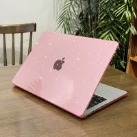MEEgoodo Glitter Case for M4/M3/M2 MacBook Air 15 inch Case 2025 2024 2023, Fit Model (A3241/A3114/A2941), Laptop Shell with Keyboard Cover&Camera Cover&OTG Adapter& Screen Protector, Glitter Pink - Image 5