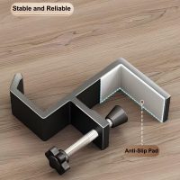Headphone Stand Hanger Holder, Under Desk Aluminum Alloy Headset Stand with Fit for Gaming PC Accessories,Under Desk Clamp Hook Mount Suitable for Xbox/PS4 Controller, Office, Computer Desk (Black) - Image 6