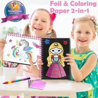 FUNNYB&G Foil Art Craft Activity for Kids - Gift for Girls Crafts for Kids Fun Art Supplies DIY Creative Travel Toy, Birthday Gift Party Favor Toys for Girls Boys 4 5 6 7 8 9 Years Old(Princess) - Image 2