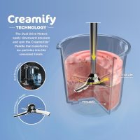 Ninja NC301 CREAMi Ice Cream Maker, for Gelato, Mix-ins, Milkshakes, Sorbet, Smoothie Bowls & More, 7 One-Touch Programs, with (2) Pint Containers & Lids, Compact Size, Perfect for Kids, Silver - Image 4